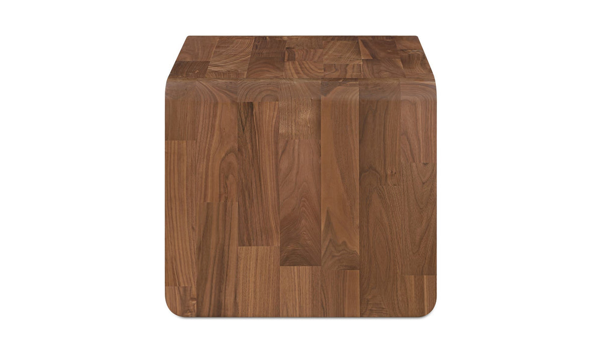 Cadiz Side Table in Walnut — solid walnut detail