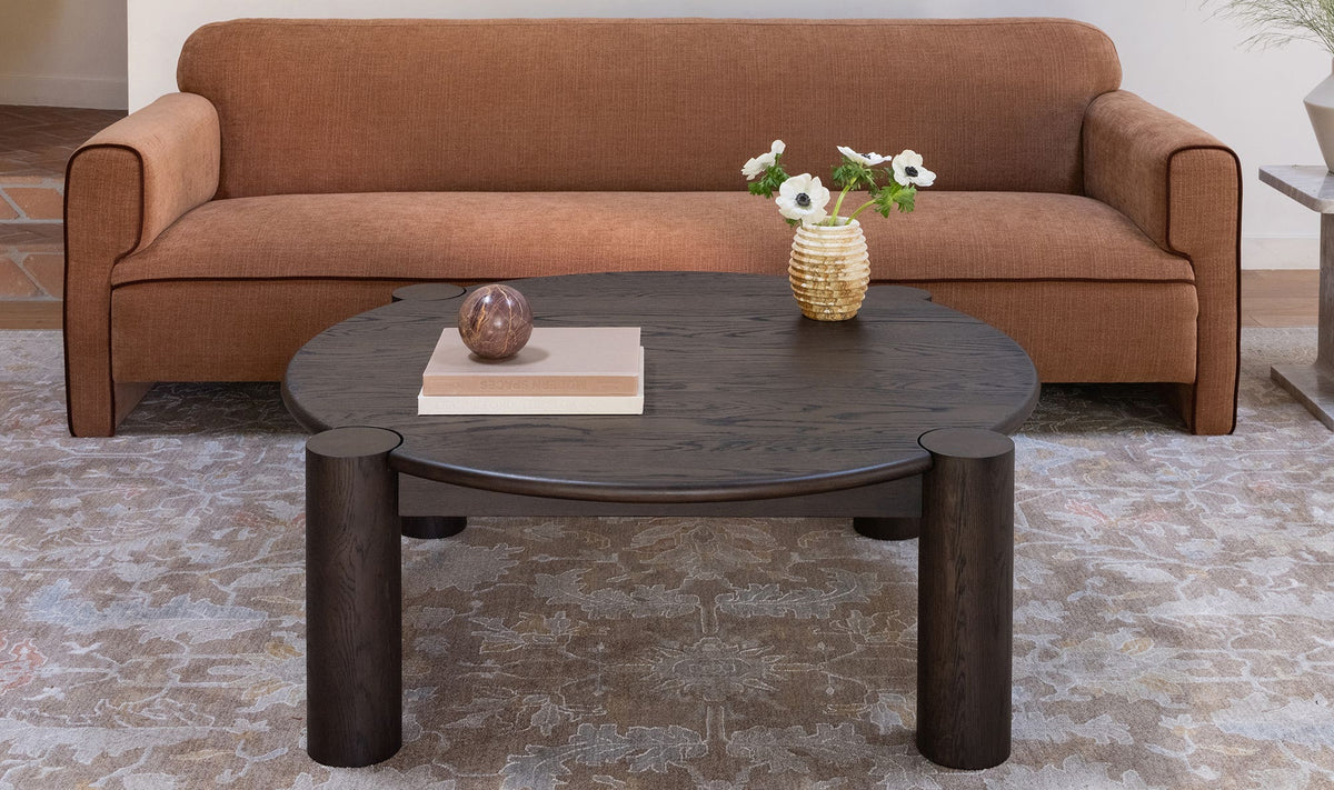 Jesolo Coffee Table in Brushed Dark Brown, solid oak, 43¼" × 43¼", view 2