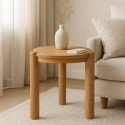 Jesolo Side Table in Brushed Natural Oak — styled in a living room