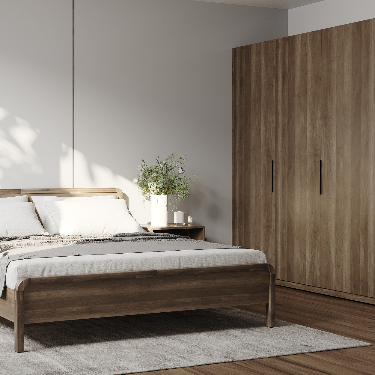 MOHO DALUMD Modern Minimalist Bedroom Furniture Combo Set - Eco-Friendly Wood