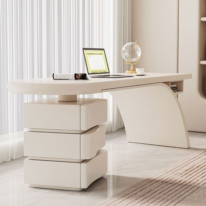 BLV09 Premium Cream White Office Desk - Altera