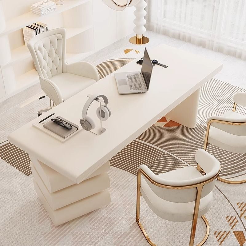 BLV09 Premium Cream White Office Desk - Altera