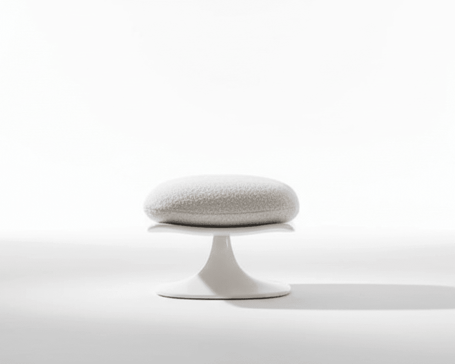 Bouclé Pedestal Chair and Ottoman - Altera