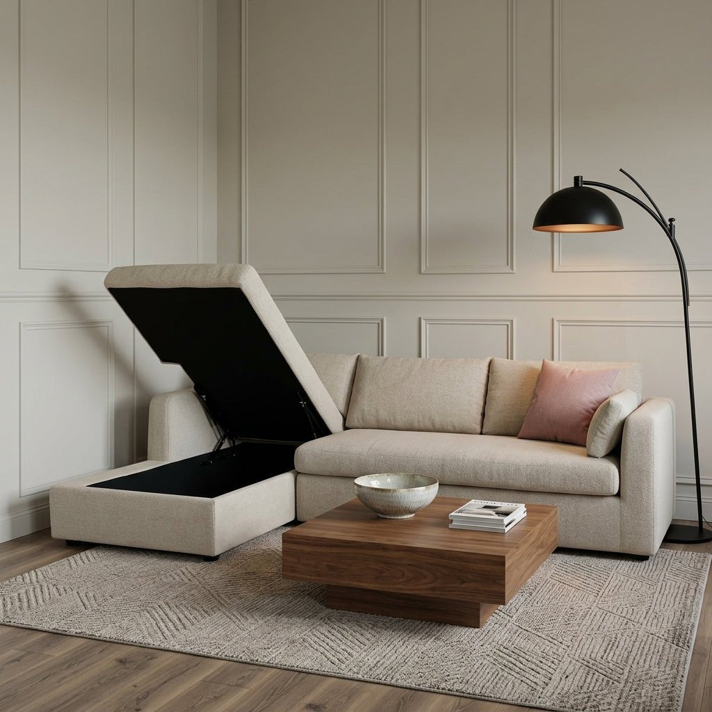 Boulder Sleeper Sectional with Storage Chaise - Altera