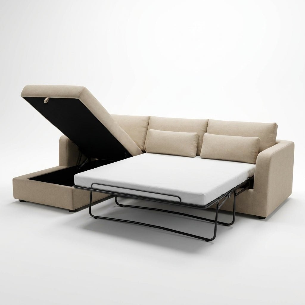 Boulder Sleeper Sectional with Storage Chaise - Altera