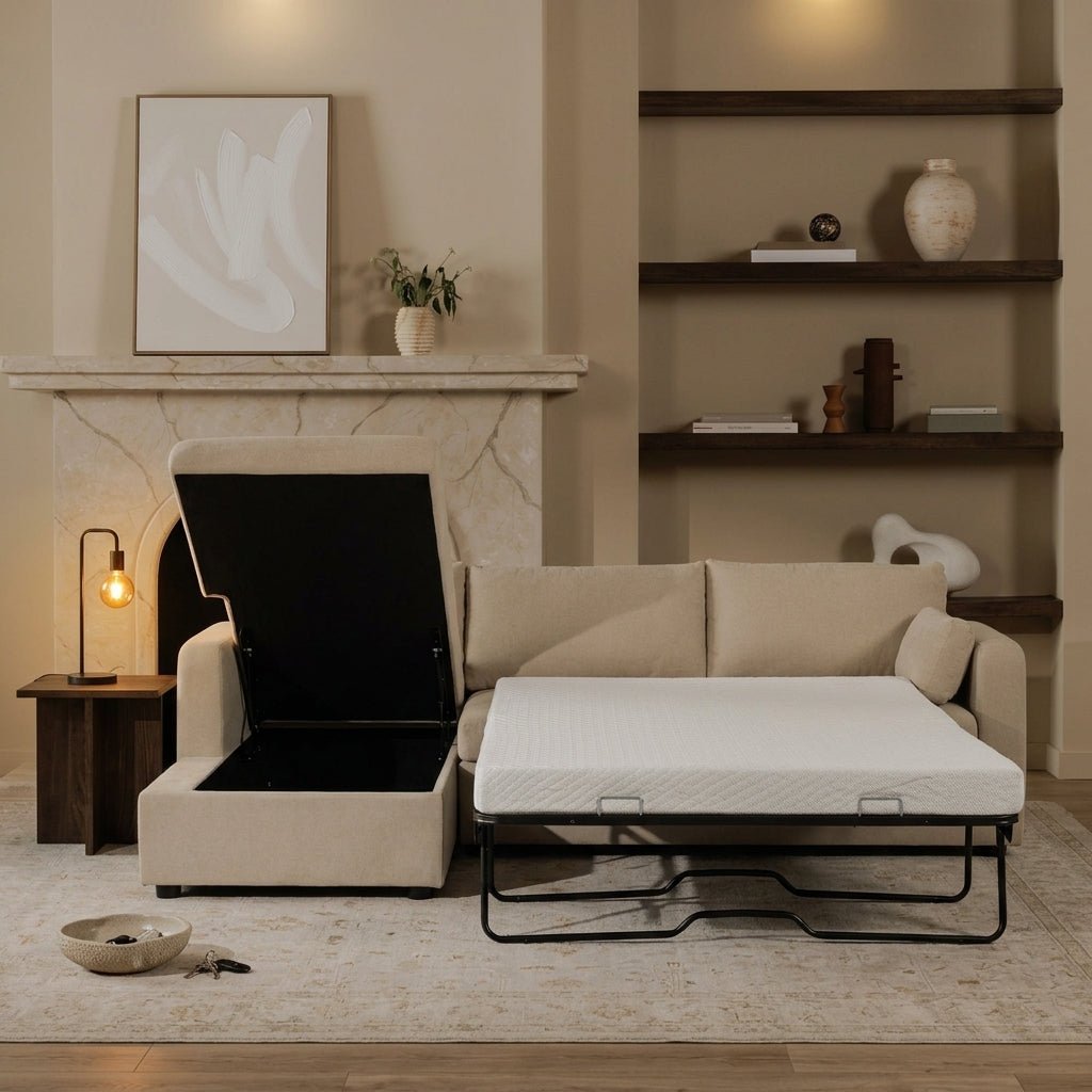 Boulder Sleeper Sectional with Storage Chaise - Altera