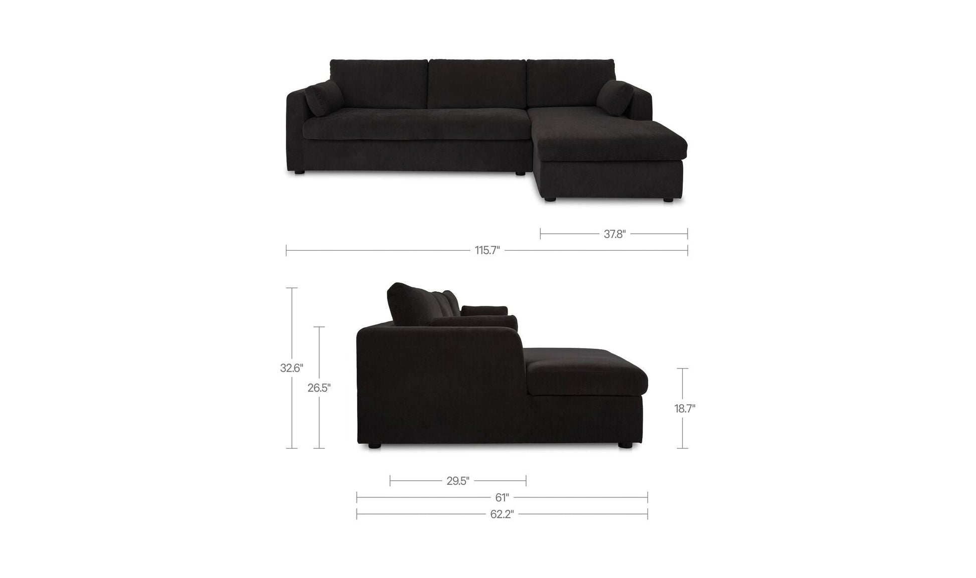 Boulder Sleeper Sectional with Storage Chaise - Altera