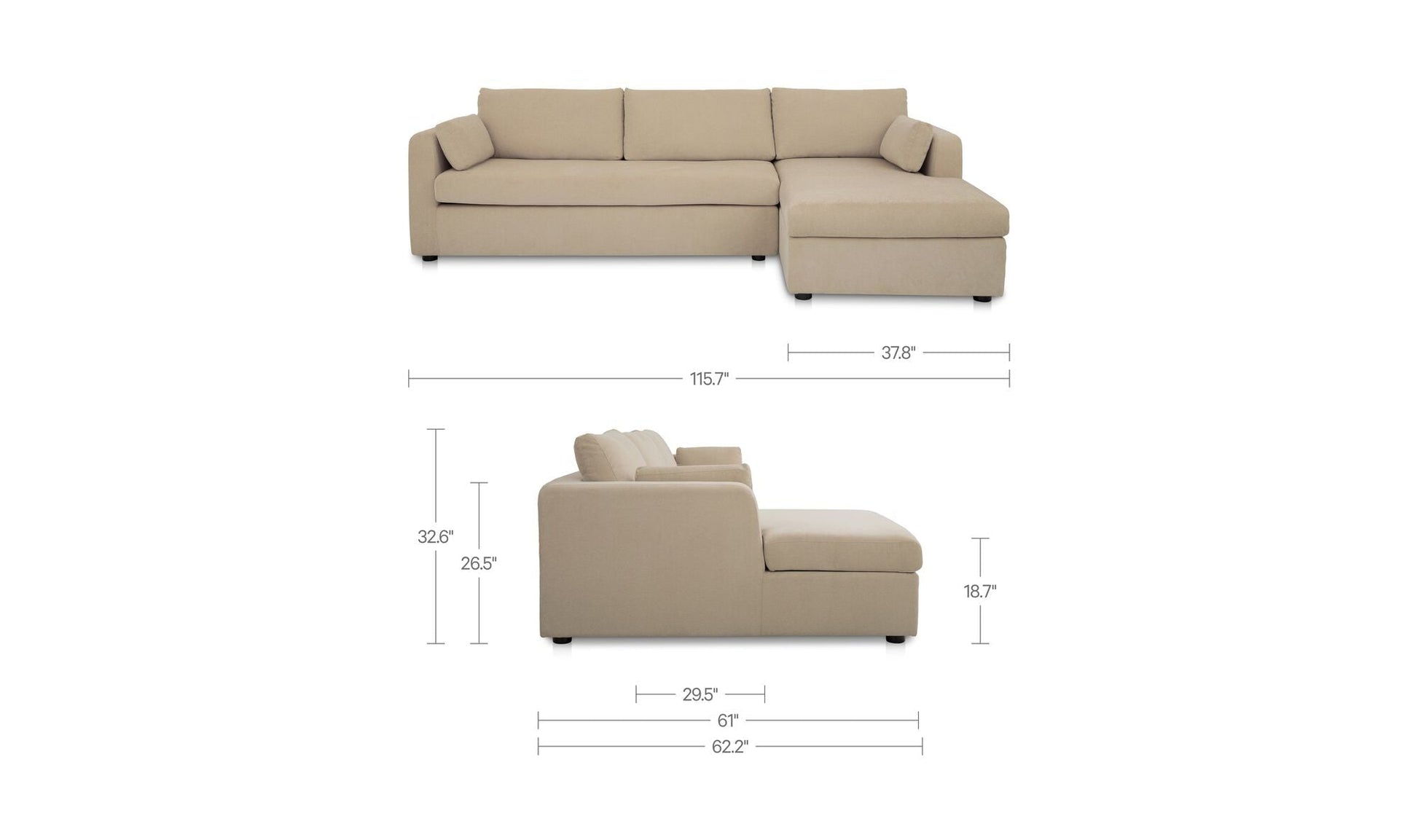 Boulder Sleeper Sectional with Storage Chaise - Altera