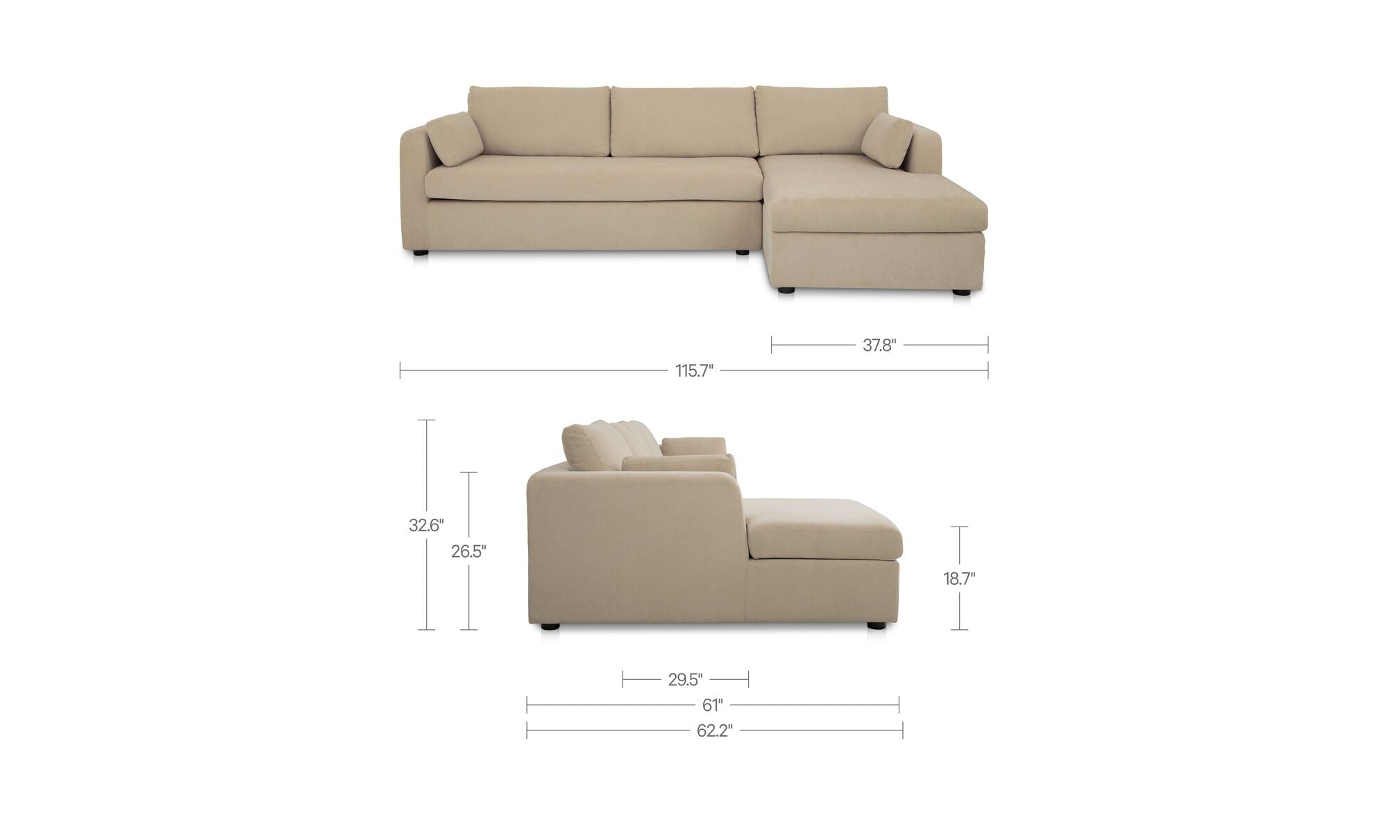 Boulder Sleeper Sectional with Storage Chaise - Altera