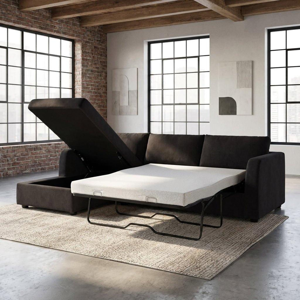 Boulder Sleeper Sectional with Storage Chaise - Altera