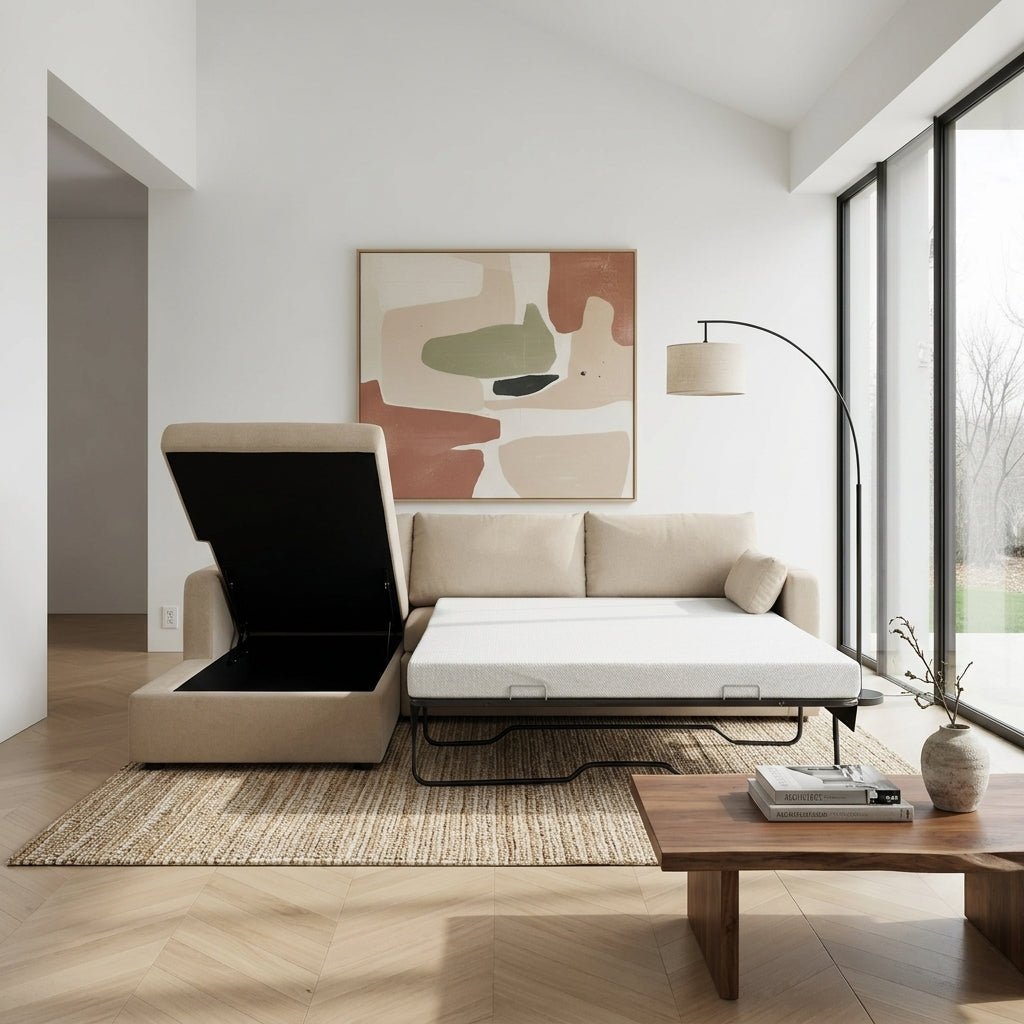 Boulder Sleeper Sectional with Storage Chaise - Altera