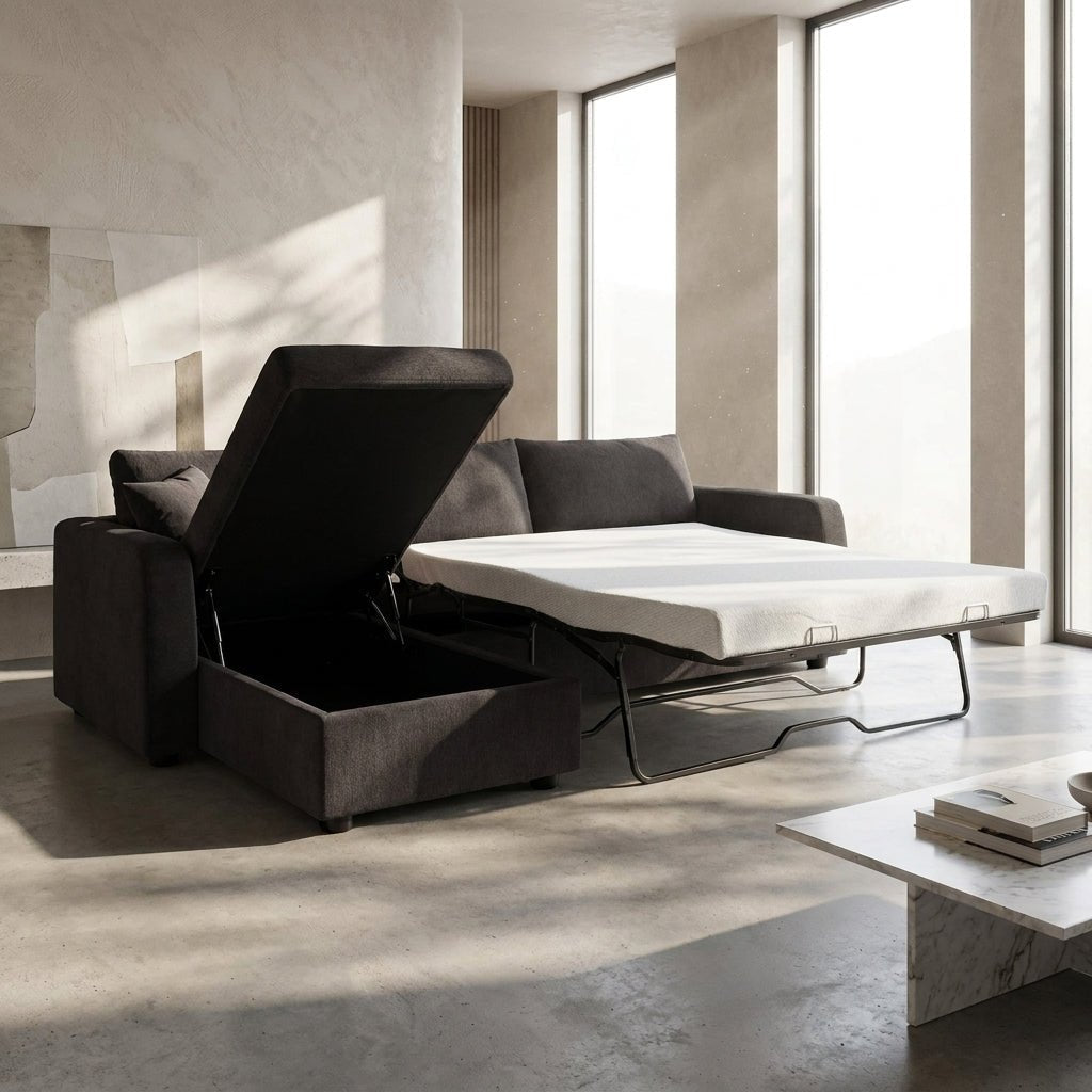 Boulder Sleeper Sectional with Storage Chaise - Altera