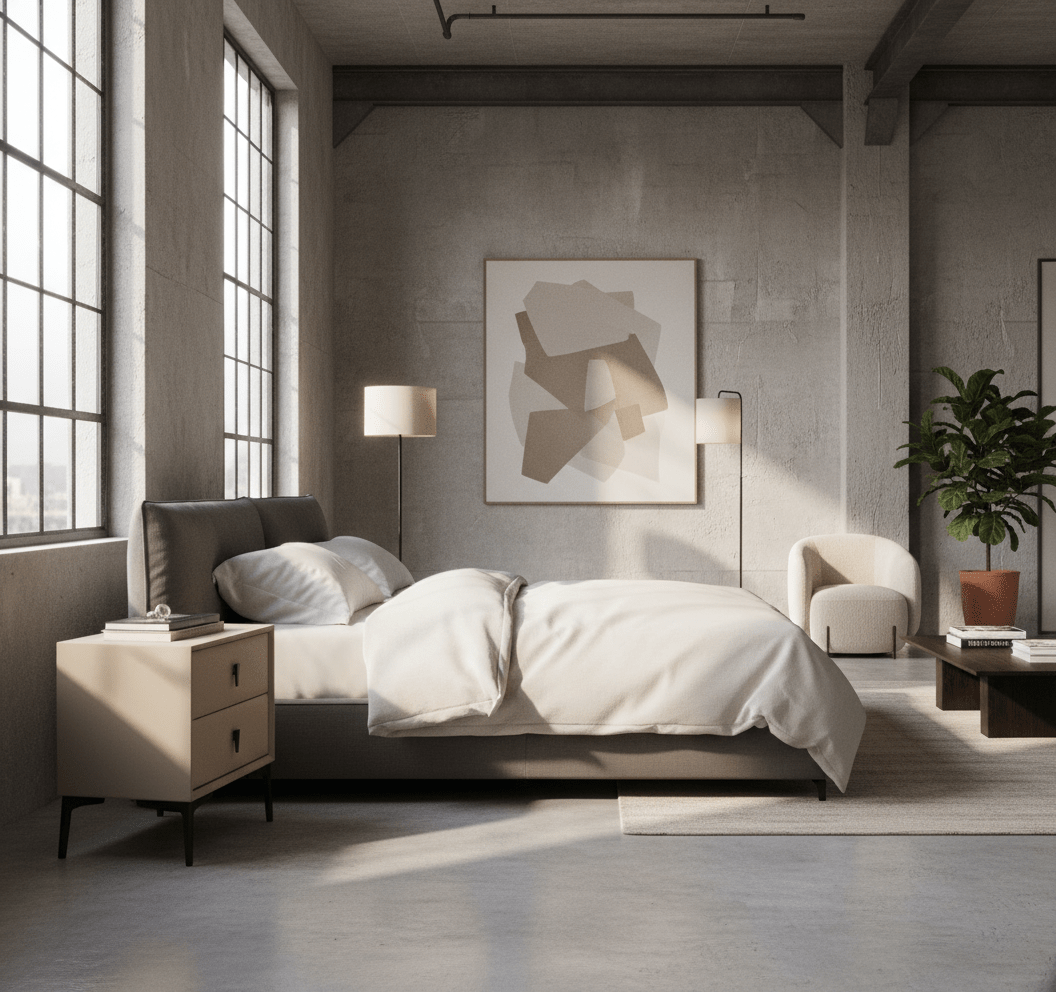 Brașov Two - Drawer Nightstand in Beige - Altera