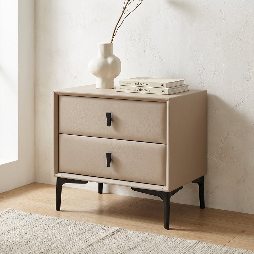 Brașov Two - Drawer Nightstand in Beige - Altera