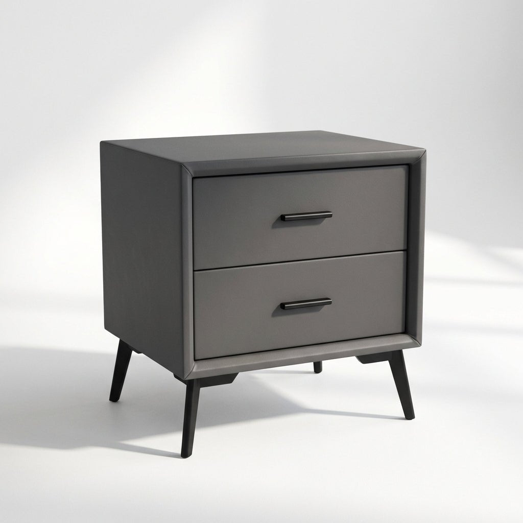 Brașov Two - Drawer Nightstand in Grey - Altera
