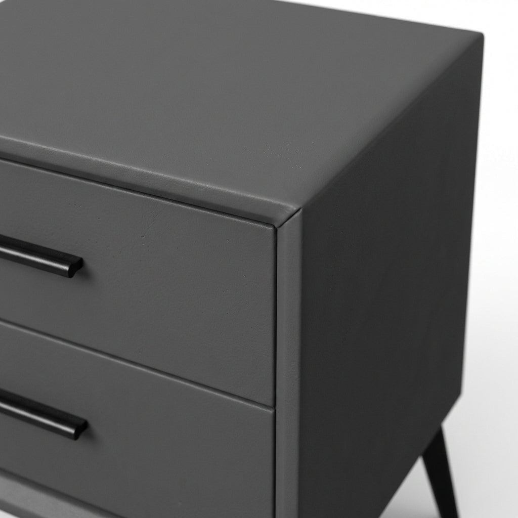 Brașov Two - Drawer Nightstand in Grey - Altera