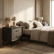 Brașov Two - Drawer Nightstand in Grey - Altera
