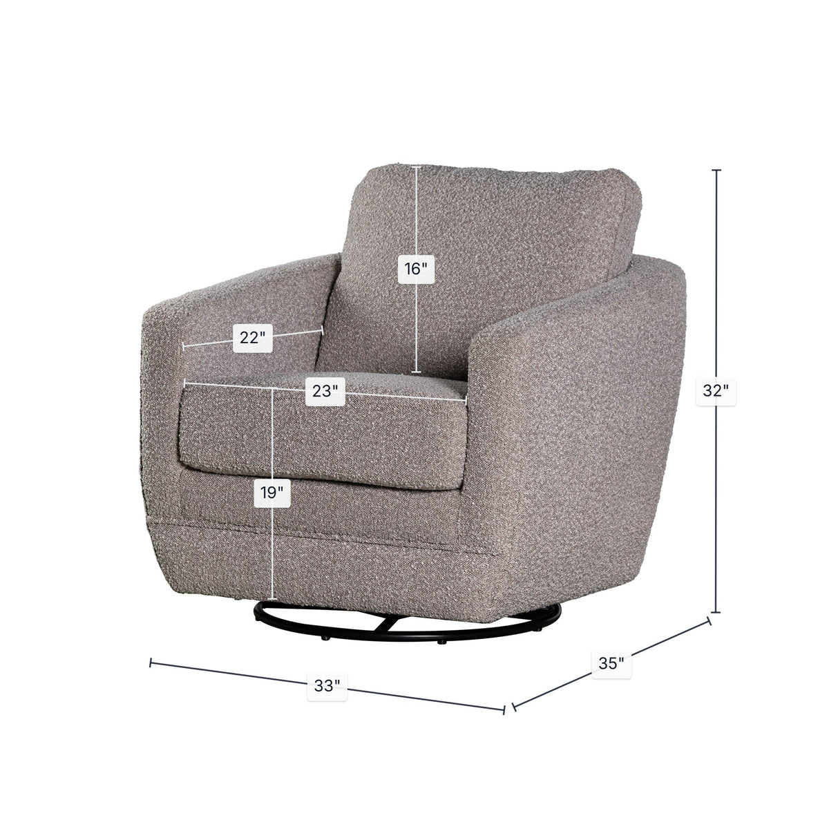 Brindisi Swivel Glider - Altera