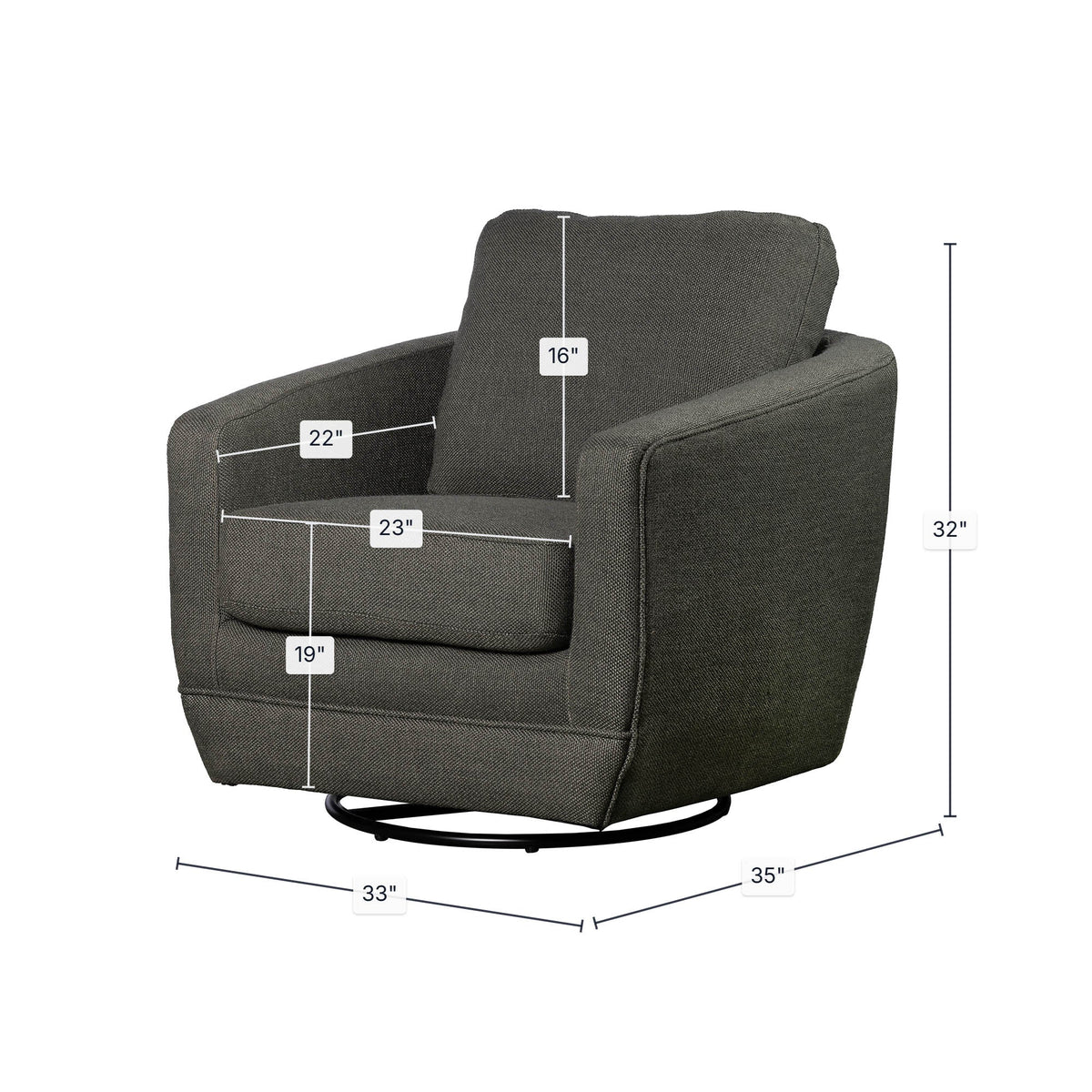 Brindisi Swivel Glider - Altera