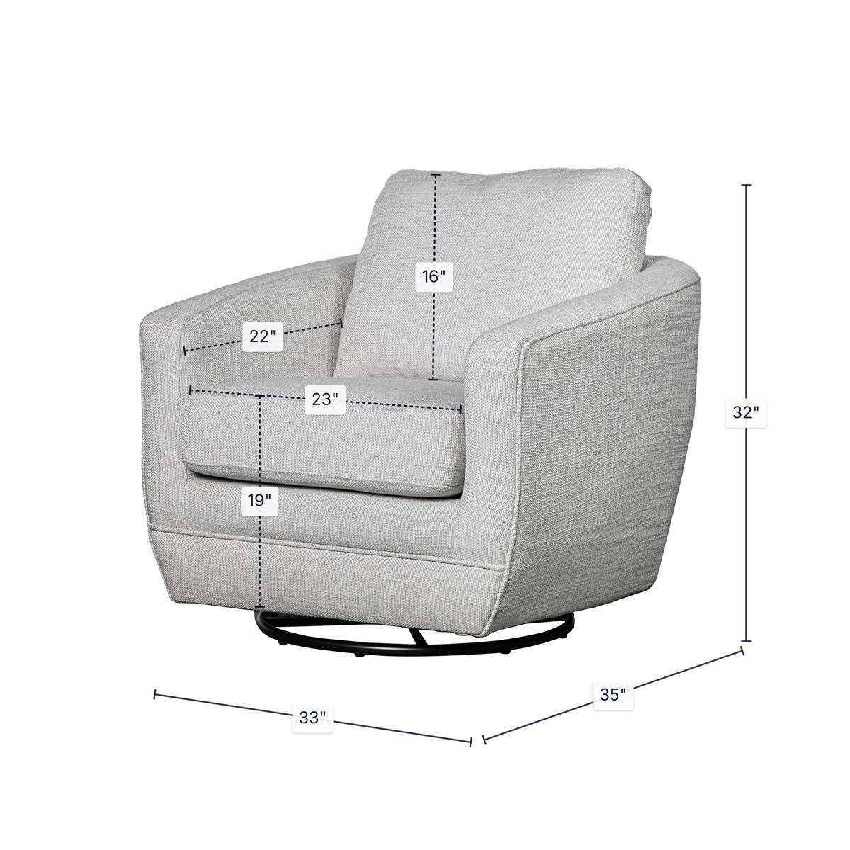 Brindisi Swivel Glider - Altera