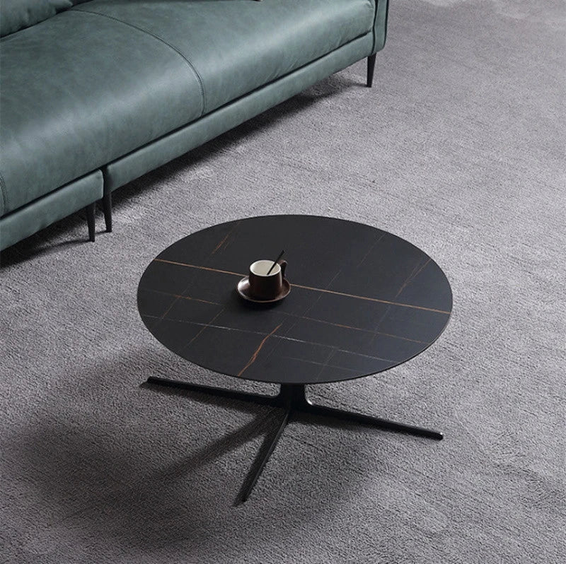 BT05 Double Stone Top Round & Elliptical Coffee Table Set - Altera
