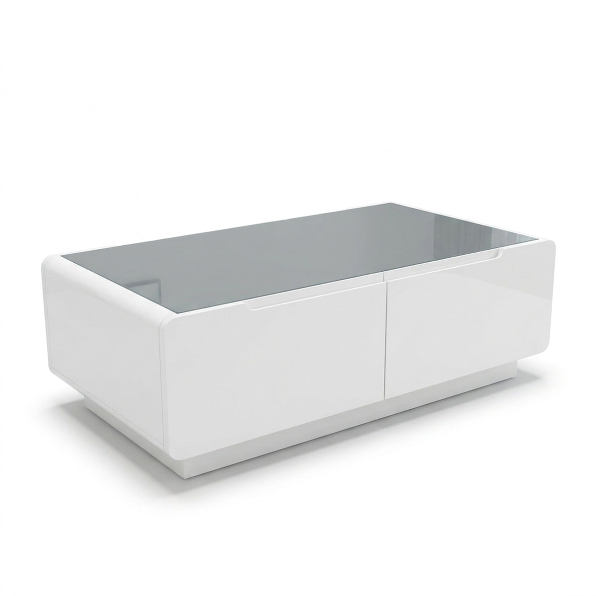 BT18 Rectangular Coffee Table with Glass Top & Storage - Altera