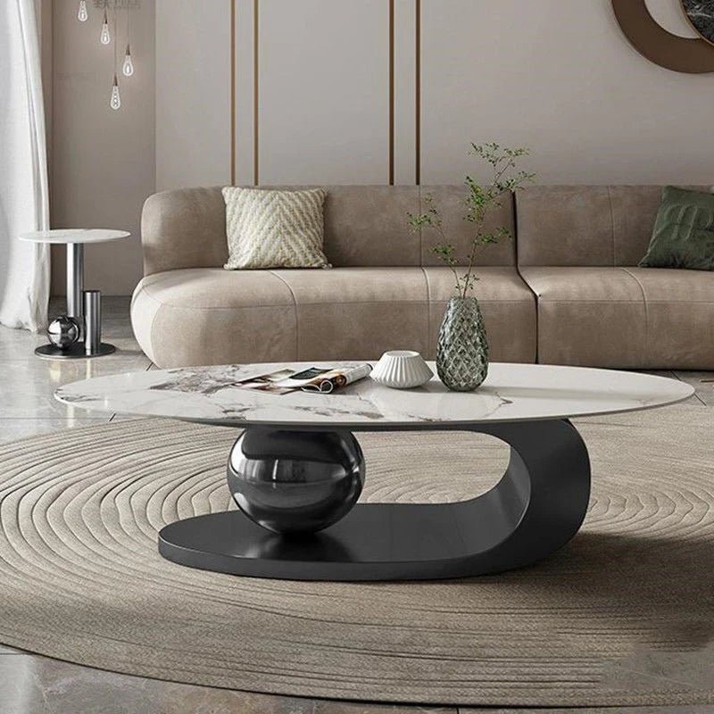 BT31 Modern Oval Marble Coffee Table - Altera