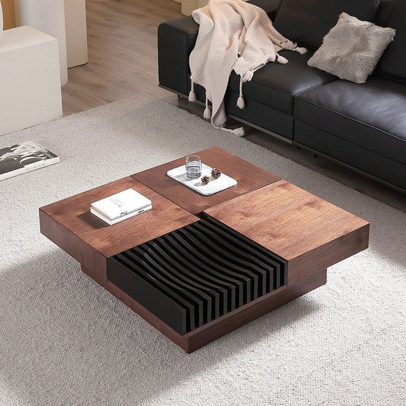 BT65 Square Wooden Coffee Table with 4 Storage Drawers - Altera