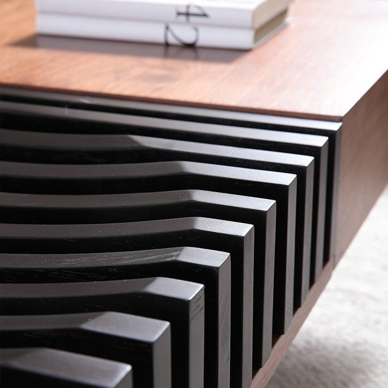 BT65 Square Wooden Coffee Table with 4 Storage Drawers - Altera