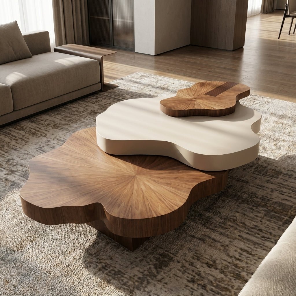 BT70 Nordic 3-Tier Modern Coffee Table Set - Altera
