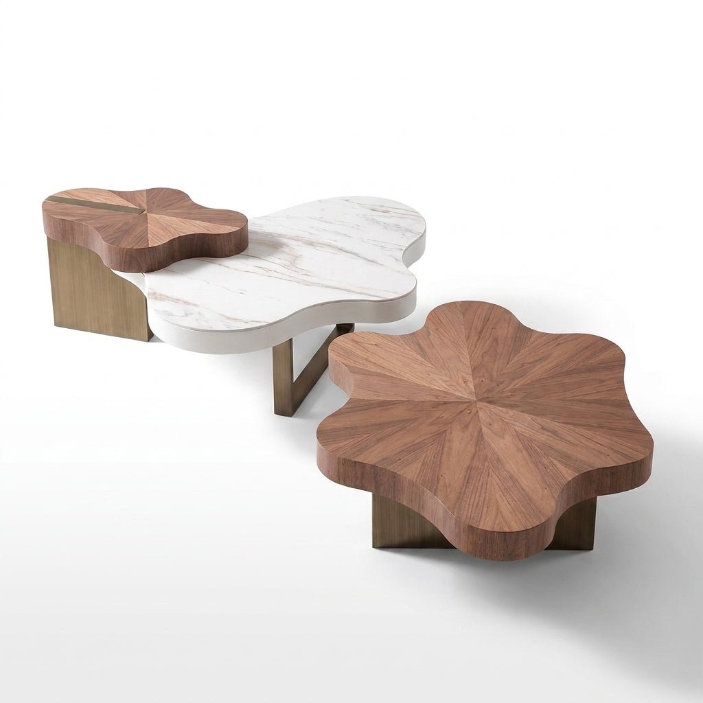 BT70 Nordic 3-Tier Modern Coffee Table Set - Altera