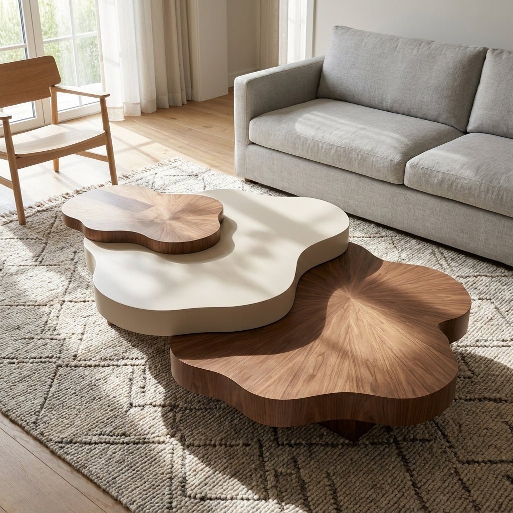BT70 Nordic 3-Tier Modern Coffee Table Set - Altera