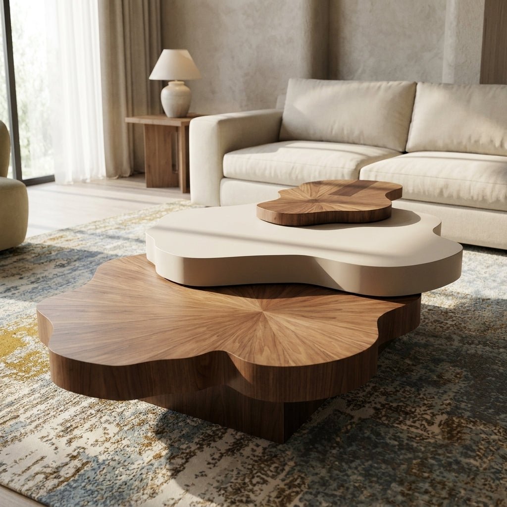 BT70 Nordic 3-Tier Modern Coffee Table Set - Altera