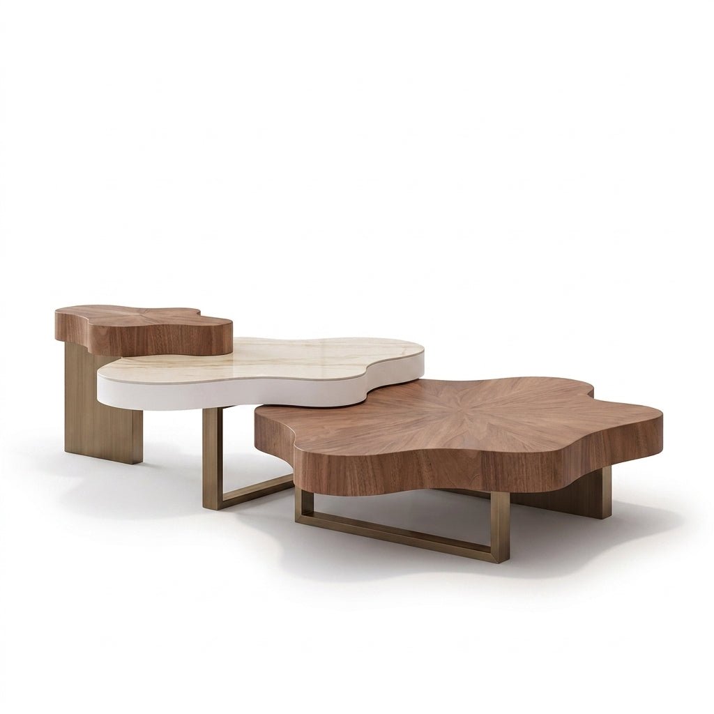 BT70 Nordic 3-Tier Modern Coffee Table Set - Altera