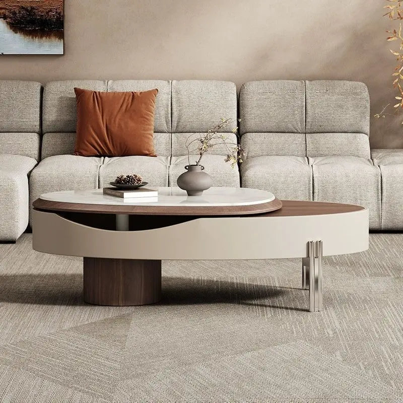 BT77 Smart Coffee Table: Adjustable Height, Extendable, 360 - Degree Rotation - Altera