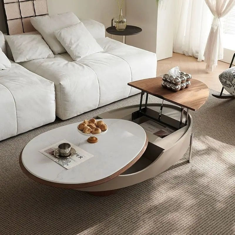 BT77 Smart Coffee Table: Adjustable Height, Extendable, 360 - Degree Rotation - Altera