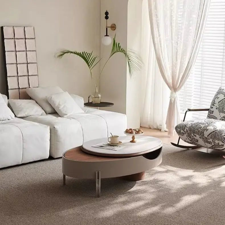 BT77 Smart Coffee Table: Adjustable Height, Extendable, 360 - Degree Rotation - Altera