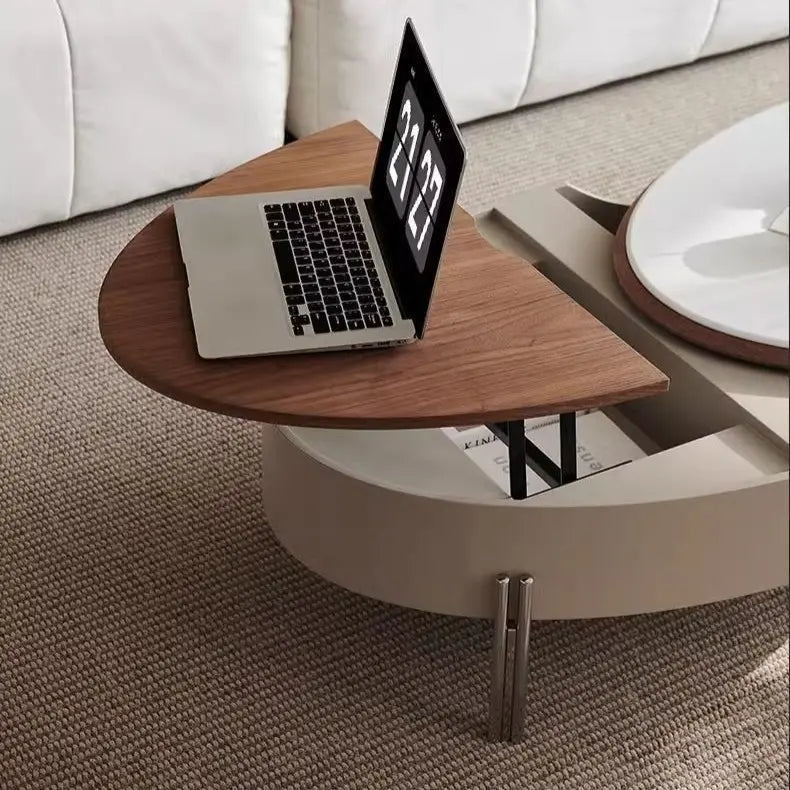 BT77 Smart Coffee Table: Adjustable Height, Extendable, 360 - Degree Rotation - Altera