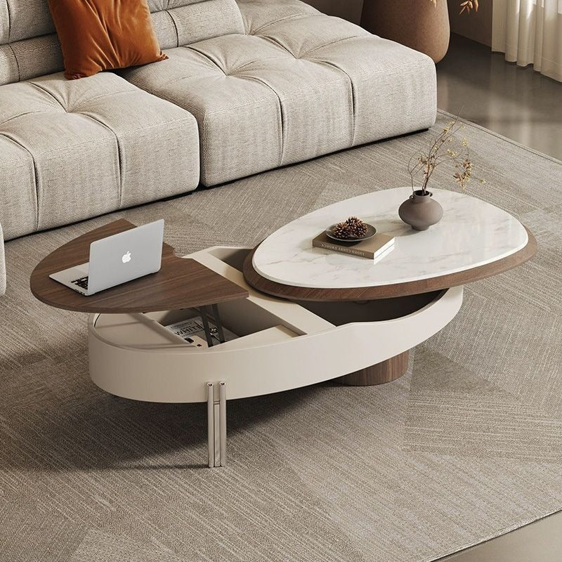BT77 Smart Coffee Table: Adjustable Height, Extendable, 360 - Degree Rotation - Altera