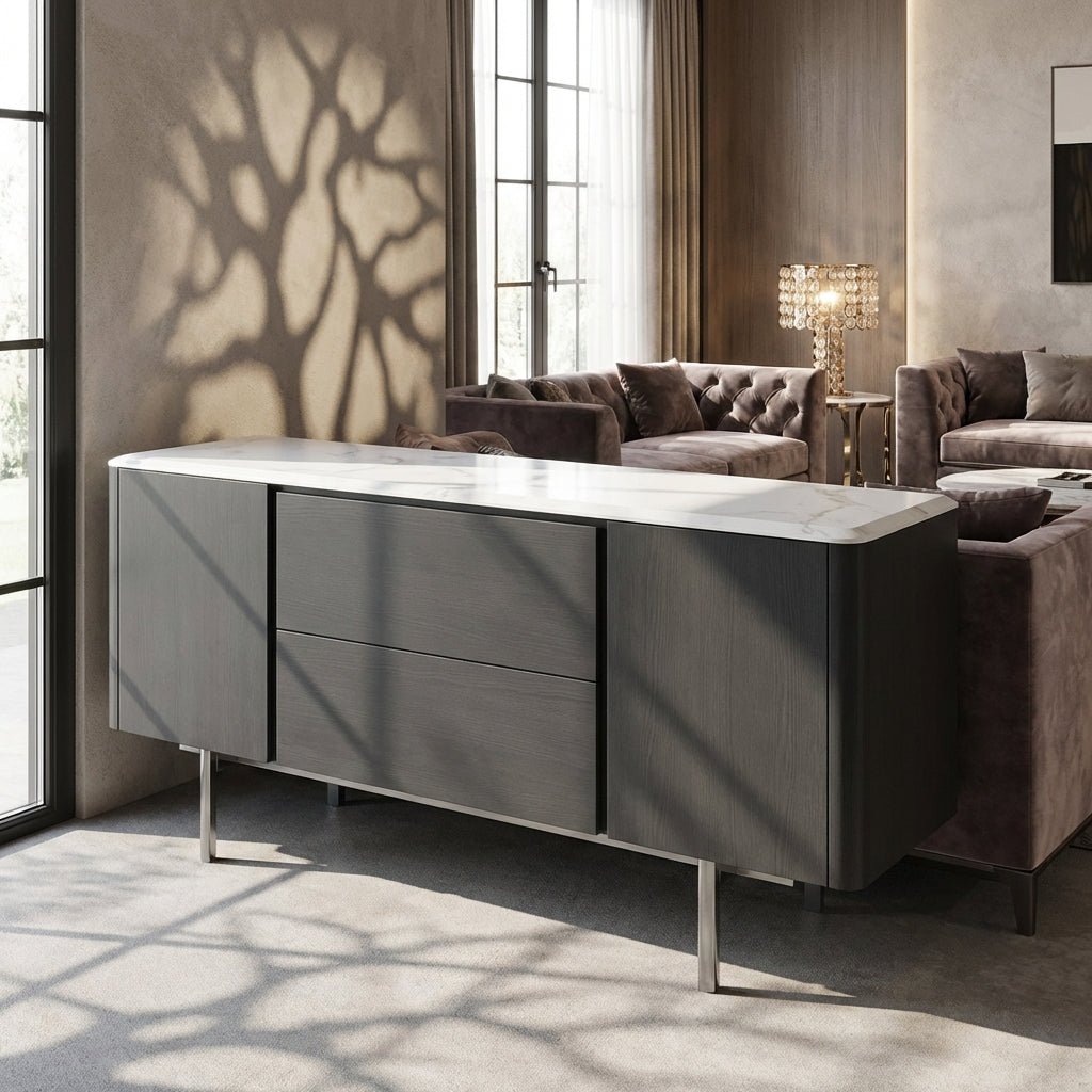 Calacatta Marble Top Credenza - Altera
