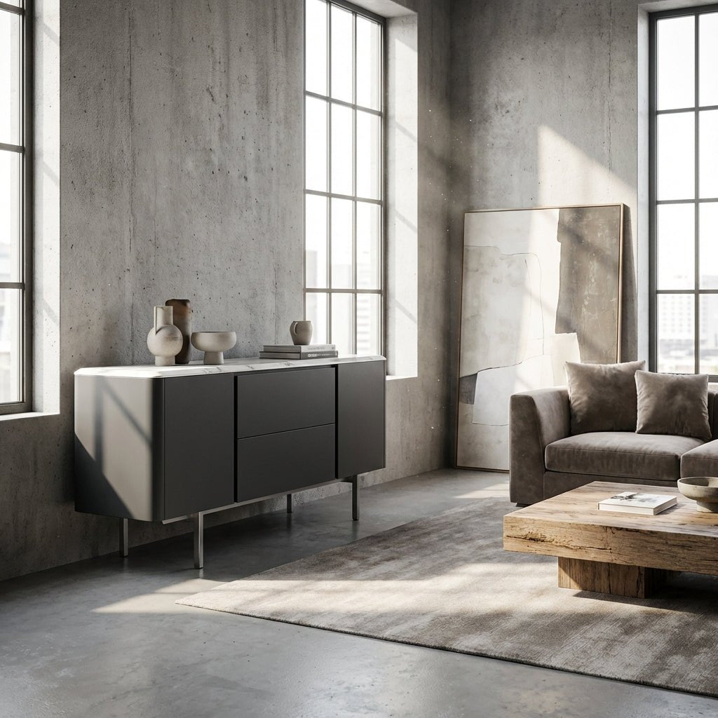 Calacatta Marble Top Credenza - Altera