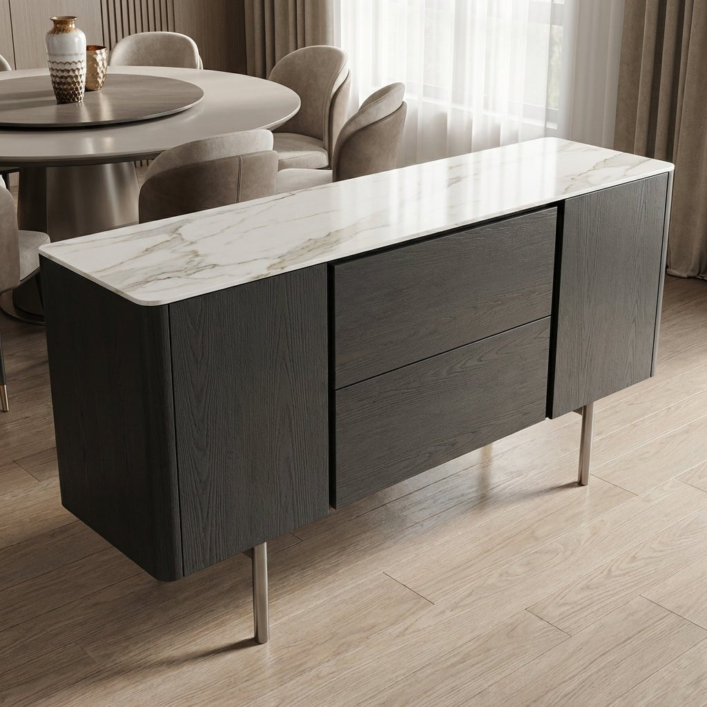 Calacatta Marble Top Credenza - Altera
