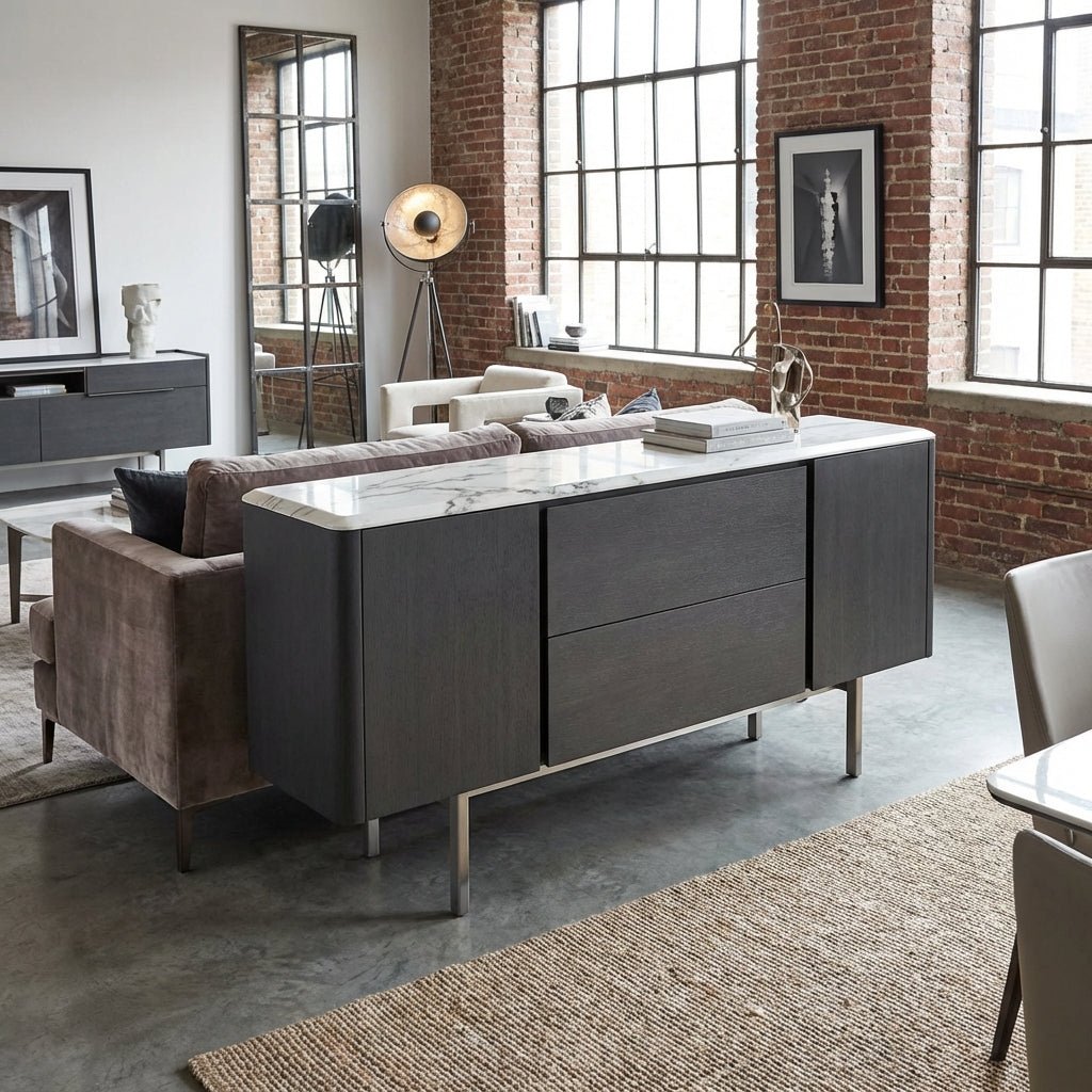 Calacatta Marble Top Credenza - Altera