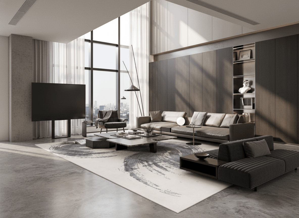 Calligraphy Brushstroke Modern Carpet - Altera