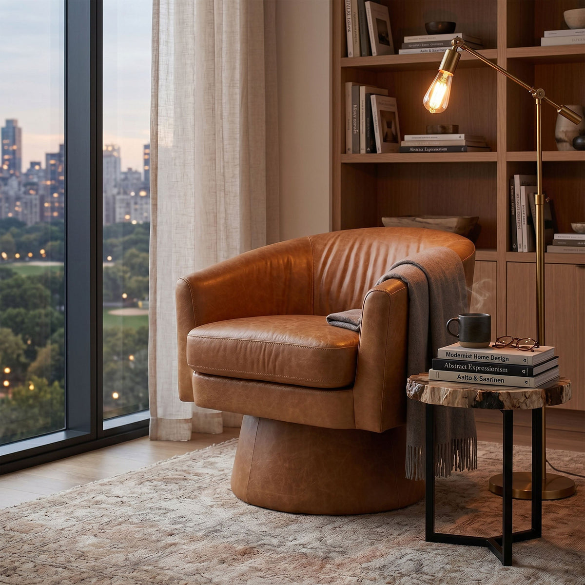 Cardigan Swivel Club Chair - Altera