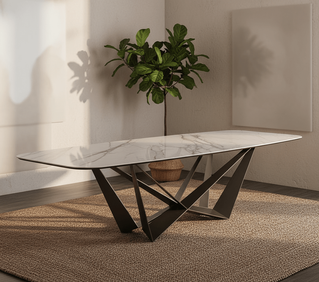 Carrara Marble Top Dining Table - Altera