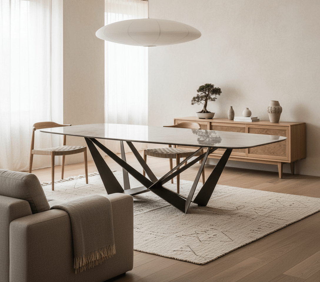 Carrara Marble Top Dining Table - Altera