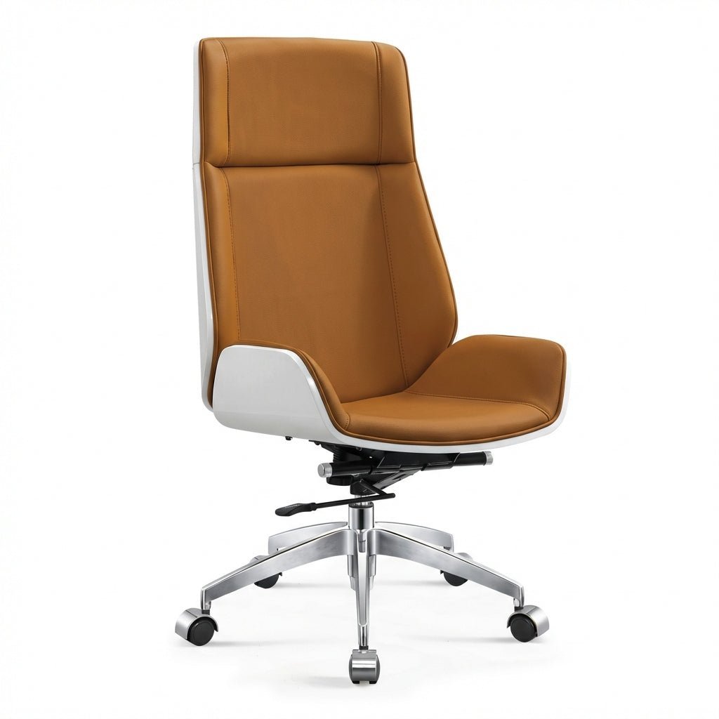 Cartagena Premium Cognac Leather Office Chair - Altera