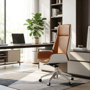 Cartagena Premium Cognac Leather Office Chair - Altera