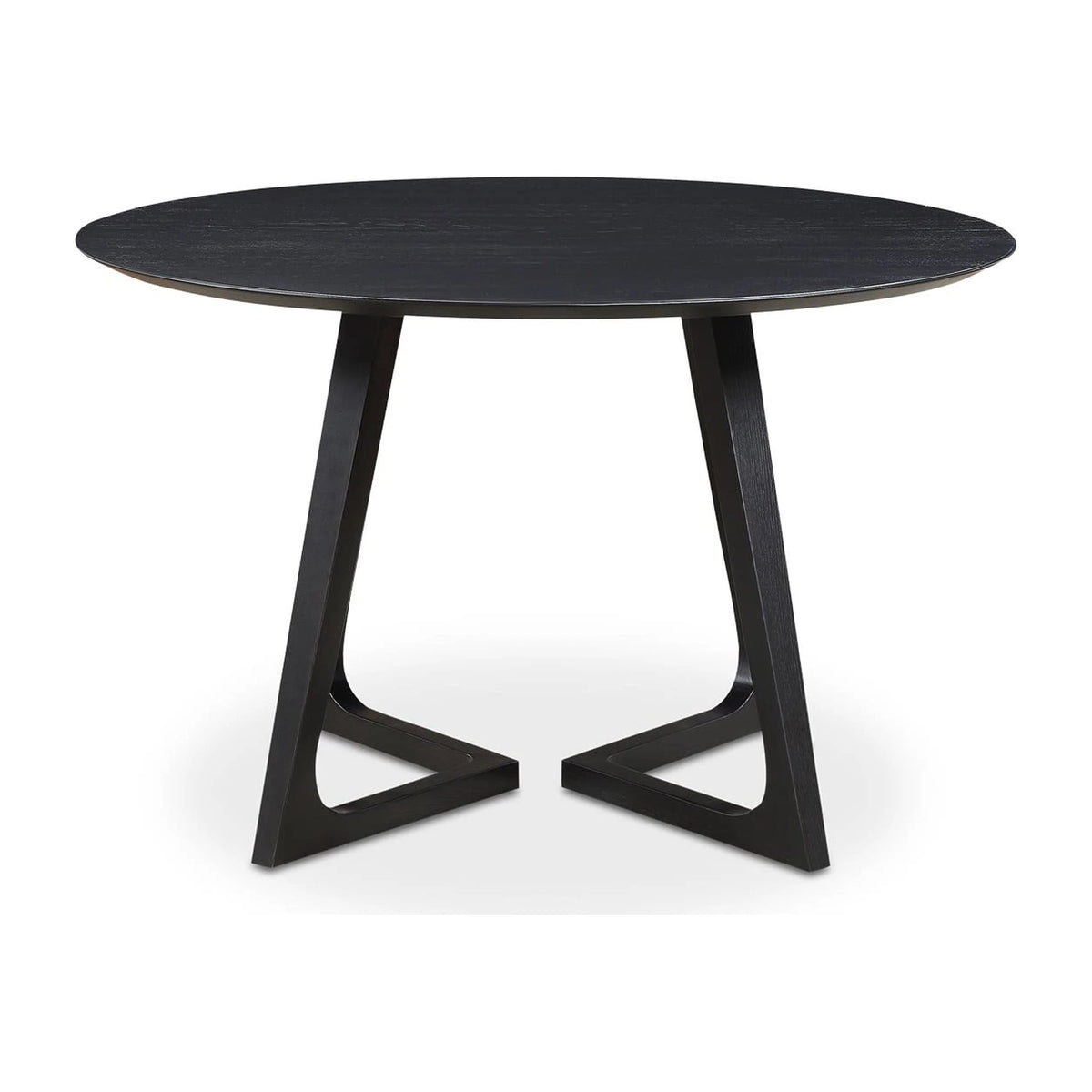 Gisborne Dining Table in Black, solid ash top and, 47½" × 47½"